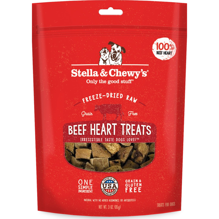 Stella & Chewys Dog Freeze-Dried Treat Beef Heart 3Oz