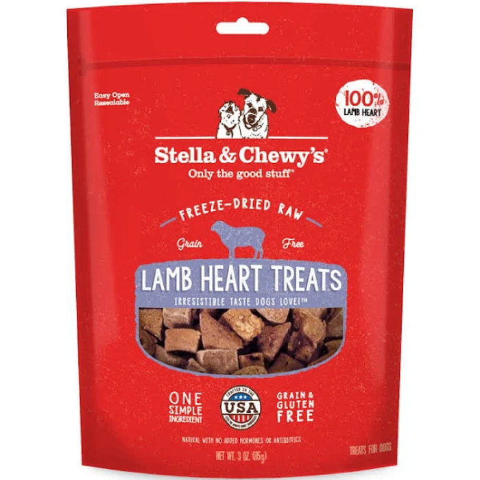 Stella & Chewys Dog Freeze-Dried Treat Lamb Heart 3Oz