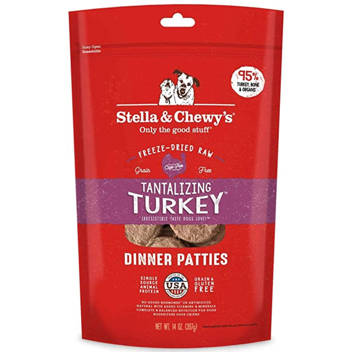 Stella & Chewy'S Dog Freeze-Dried Turkey Dinner Patties 14Oz