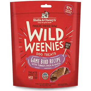 Stella & Chewys Dog Freeze Dried Weenie Game Bird 3.25 Oz. - Pet Totality