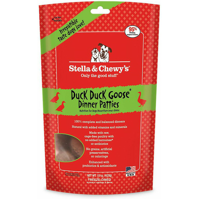 Stella & Chewys Freeze Dried Dog Food- Duck 15Oz