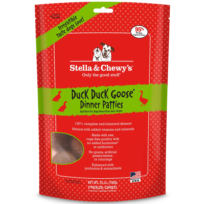 Stella & Chewys Freeze Dried Dog Food- Duck 25Oz