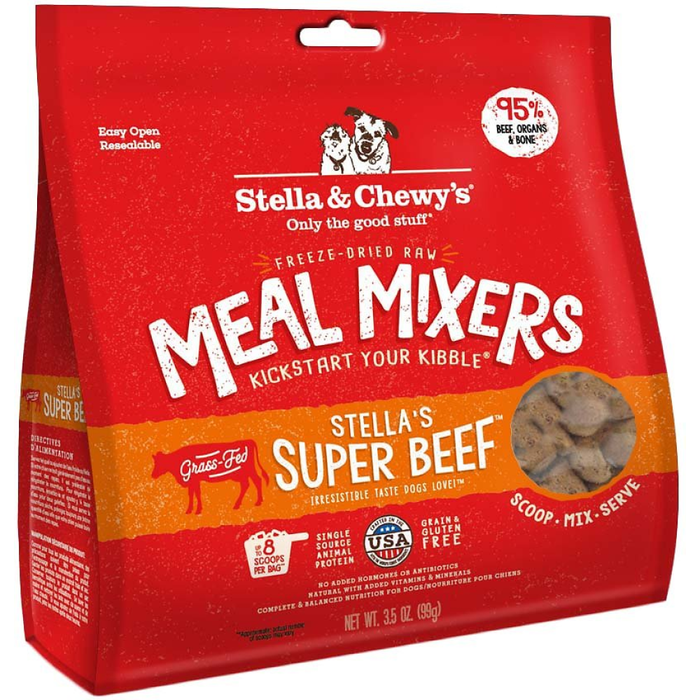Stella & Chewys Freeze Dried Dog  Food-Mixers Beef 3.5Oz.