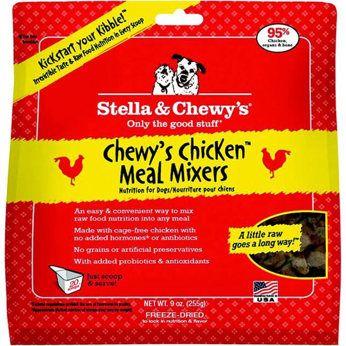 Stella & Chewys Freeze Dried Dog  Food-Mixers Chicken 9Oz