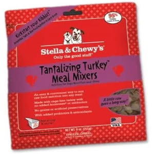 Stella & Chewys Freeze Dried Dog  Food-Mixers Turkey  9Oz - Pet Totality