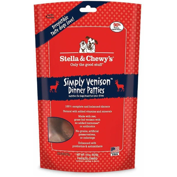 Stella & Chewys Freeze Dried Dog Food- Venison 15Oz