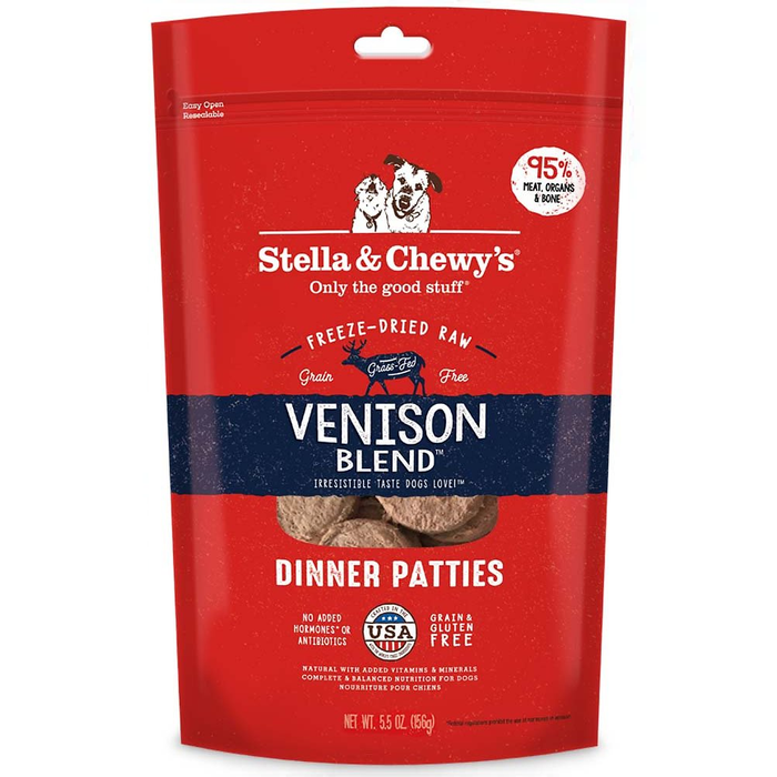 Stella & Chewys Freeze Dried Dog Food- Venison 5.5Oz