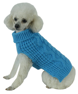 Swivel-Swirl Heavy Cable Knitted Fashion Designer Dog Sweater - Pet Totality