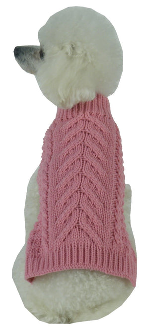 Swivel-Swirl Heavy Cable Knitted Fashion Designer Dog Sweater - Pet Totality