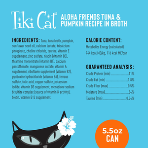Tiki Pets Cat Aloha Tuna Pumpkin 5.5 Oz.(Case Of: 8) - Pet Totality