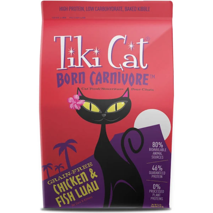 Tiki Pets Cat Carnivore  Luau Chicken Fish 5.6 Lbs