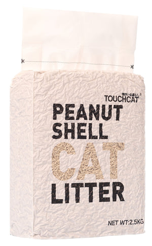 Touchcat  High-Clumping Eco-Friendly Peanut Shell Kitty Cat Litter - Pet Totality