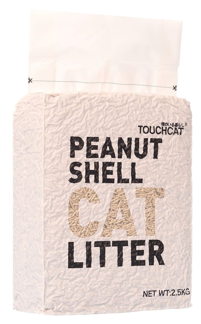 Touchcat  High-Clumping Eco-Friendly Peanut Shell Kitty Cat Litter