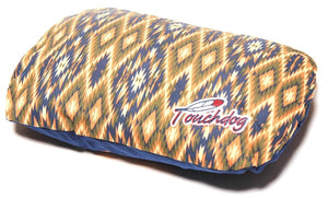 Touchdog 70's Vintage-Tribal Throwback Diamond Patterned Ultra-Plush Rectangular Rounded Dog Bed - Pet Totality