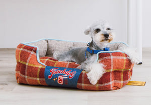 Touchdog 'Archi-Checked' Designer Plaid Oval Dog Bed - Pet Totality