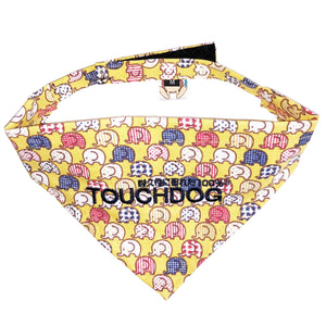 Touchdog 'Bad-to-the-Bone' Elephant Patterned Fashionable Velcro Bandana - Pet Totality