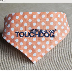 Touchdog 'Bad-to-the-Bone' Polka Patterned Fashionable Velcro Bandana - Pet Totality