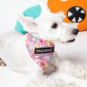 Touchdog 'Bad-to-the-Bone' Star Patterned Fashionable Velcro Bandana - Pet Totality