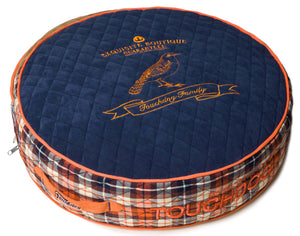 Touchdog Bark-Royale Posh Rounded and Raised Designer Fleece Plaid Dog Bed - Pet Totality