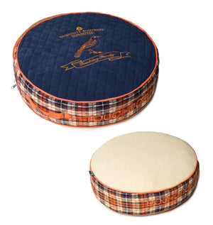 Touchdog Bark-Royale Posh Rounded and Raised Designer Fleece Plaid Dog Bed - Pet Totality