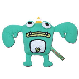 Touchdog Cartoon Crabby Tooth Monster Plush Dog Toy - Pet Totality