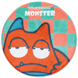 Touchdog Cartoon Sleepy Monster Rounded Cat and Dog Mat - Pet Totality