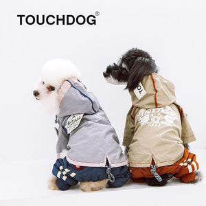Touchdog 'Cloudburst' Waterproof Reversible Dog Raincoat - Pet Totality