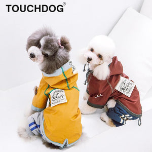 Touchdog 'Cloudburst' Waterproof Reversible Dog Raincoat - Pet Totality