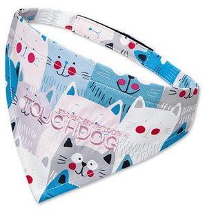 Touchdog  'Head-Popper' Fashion Designer Printed Velcro Dog Bandana - Pet Totality
