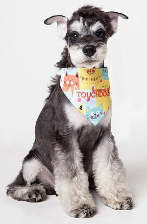 Touchdog  'Head-Popper' Fashion Designer Printed Velcro Dog Bandana - Pet Totality