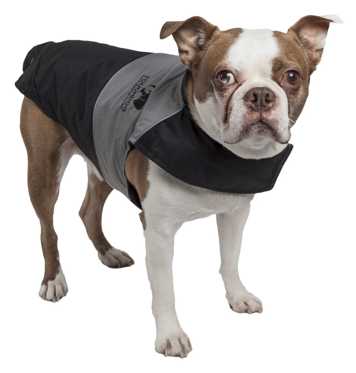 Touchdog Lightening-Shield Waterproof 2-in-1 Convertible Dog Jacket w/ Blackshark technology