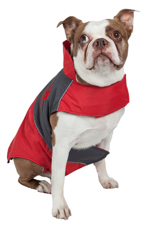 Touchdog Lightening-Shield Waterproof 2-in-1 Convertible Dog Jacket w/ Blackshark technology - Pet Totality