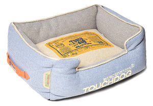 Touchdog Original Denim Classical Rectangular and Reversible Dog Bed - Pet Totality