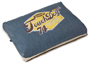Touchdog Original Sporty Vintage Throwback Reversible Plush Rectangular Dog Bed - Pet Totality
