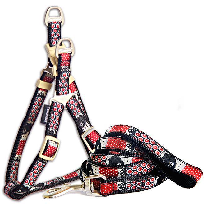 Touchdog 'Owl-Eyed' Tough Stitched Dog Harness and Leash