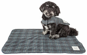 Touchdog ® 2-In-1 Windowpane Plaided Dog Jacket With Matching Reversible Dog Mat - Pet Totality