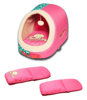 Touchdog Rabbit-Spotted Active-Play Indoor Panoramic Designer Dog Bed - Pet Totality