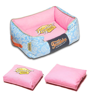 Touchdog Rose-Pedal Patterned Premium Rectangular Dog Bed - Pet Totality