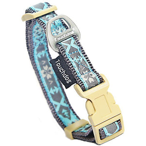 Touchdog 'Shape Patterned' Tough Stitched Embroidered Collar and Leash - Pet Totality