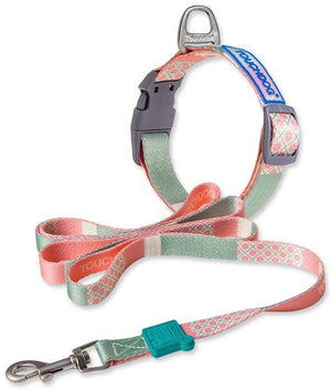 Touchdog  'Trendzy' 2-in-1 Matching Fashion Designer Printed Dog Leash and Collar - Pet Totality