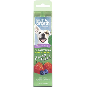Tropiclean Clean Teeth Oral Care Gel Berry Fresh For Dogs 2Oz - Pet Totality