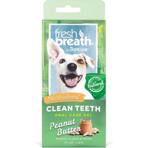 Tropiclean Clean Teeth Oral Care Gel Peanut Butter 4Oz - Pet Totality