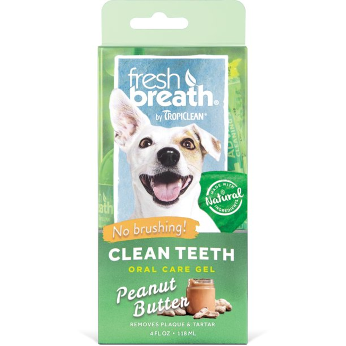 Tropiclean Clean Teeth Oral Care Gel Peanut Butter 4Oz