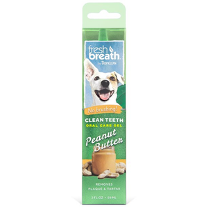 Tropiclean Clean Teeth Oral Care Gel Peanut Butter For Dogs 2Oz - Pet Totality
