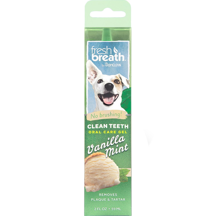 Tropiclean Clean Teeth Oral Care Gel Vanilla Mint For Dogs 2Oz