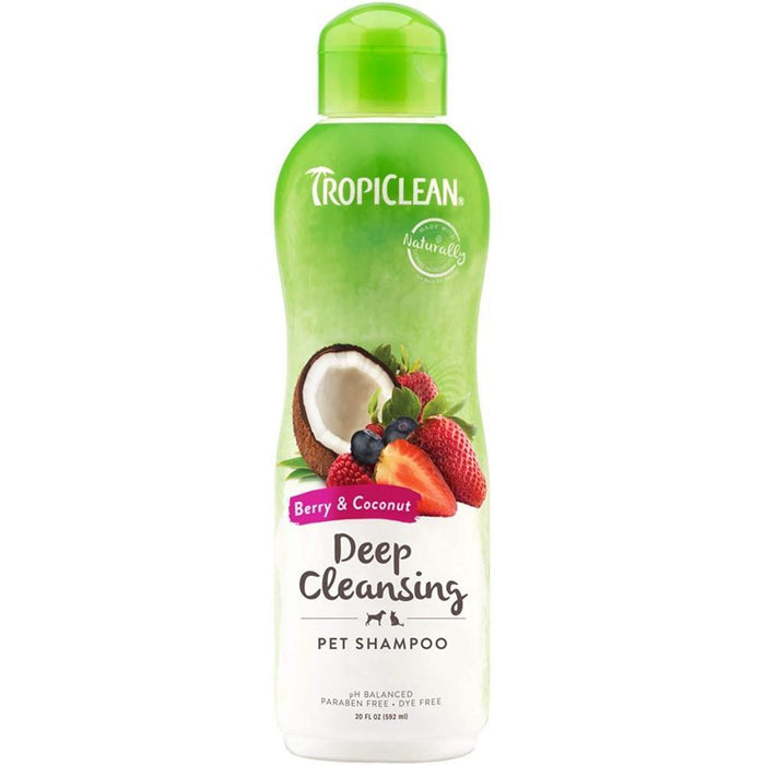 Tropiclean Deep Cleaning Berry And Coconut Pet Shampoo 20Oz