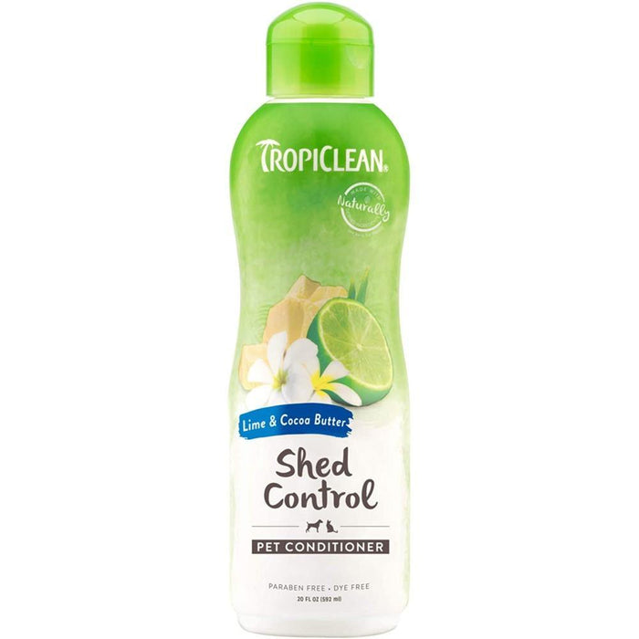 Tropiclean Deshedding Lime And Cocoa Butter Pet Conditioner 20Oz