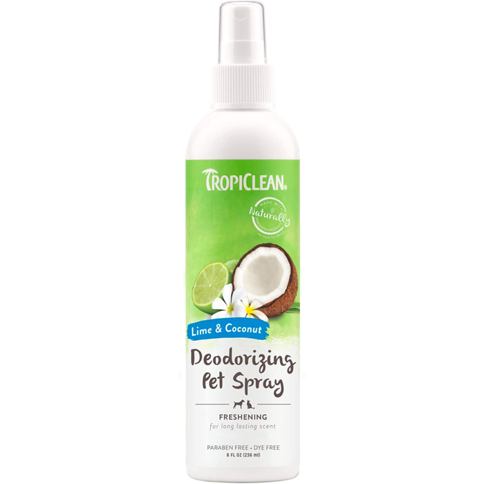 Tropiclean Dog Deoderizing Spray Lime Coconut 8Oz