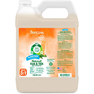 Tropiclean Natural Flea And Tick Shampoo Plus Soothing Dog Shampoo 1Gal - Pet Totality