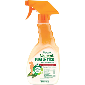 Tropiclean Natural Flea And Tick Spray For Dog & Bedding 16Oz - Pet Totality